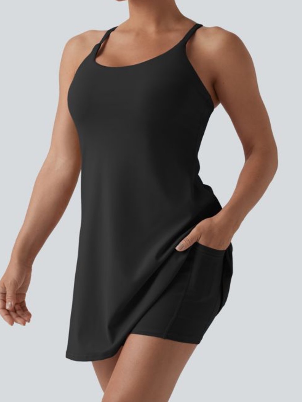 Halara Softlyzero™ Plush Backless Active Dress-Easy Peezy Edition